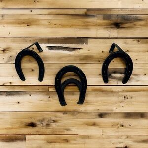 WALL MOUNT HORSESHOE HOOKS & BUSINESS CARD HOLDER SET